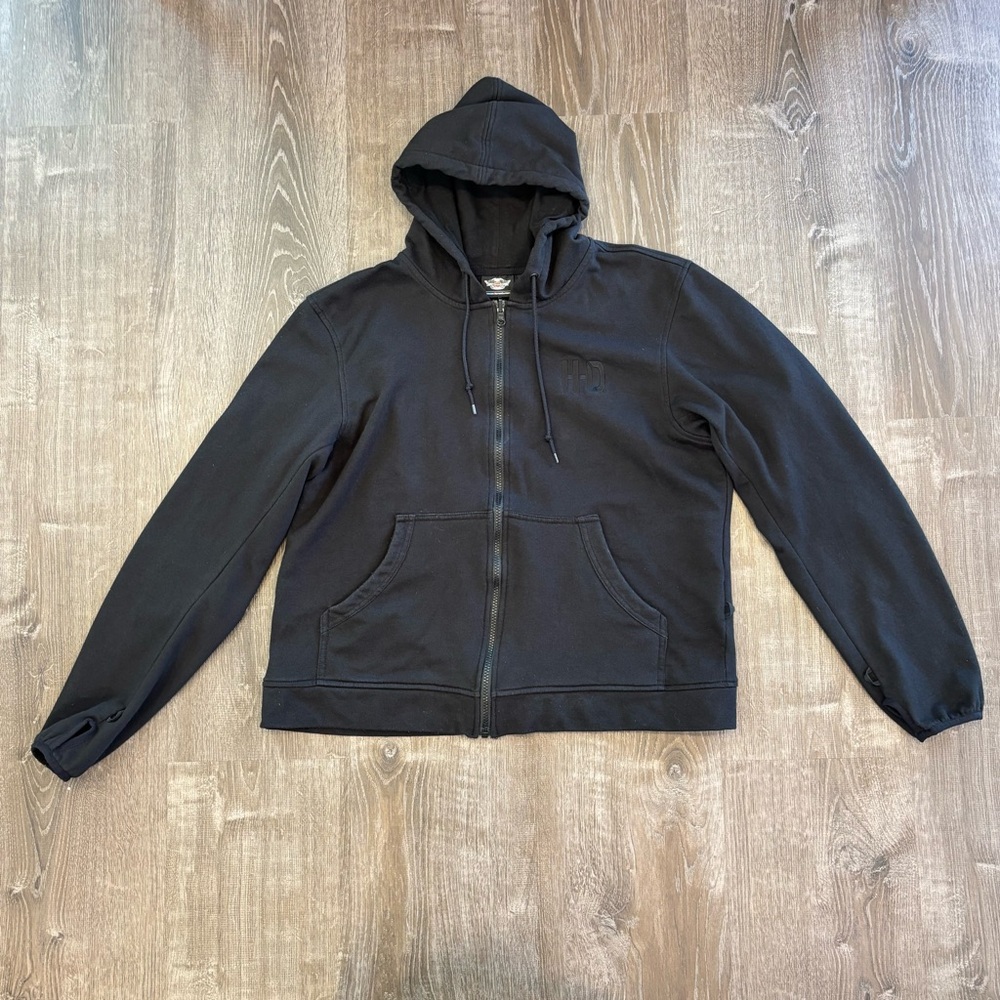 Harley Davidson Men’s Black Full Zip Hoodie XL